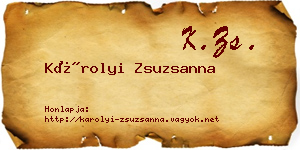 Károlyi Zsuzsanna névjegykártya