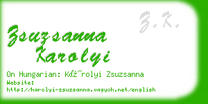 zsuzsanna karolyi business card